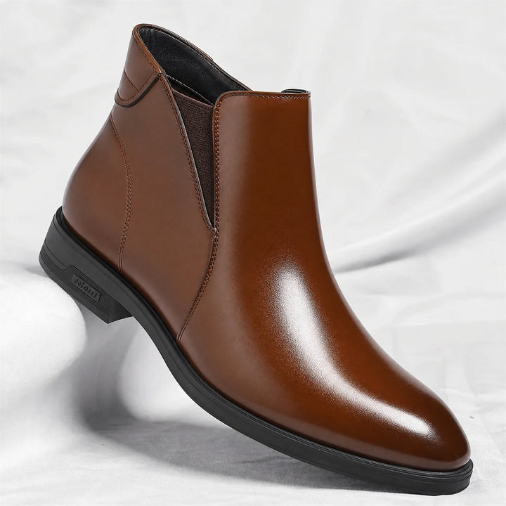 Luca - Men's Leather Chelsea Boots with Stretch Gussets