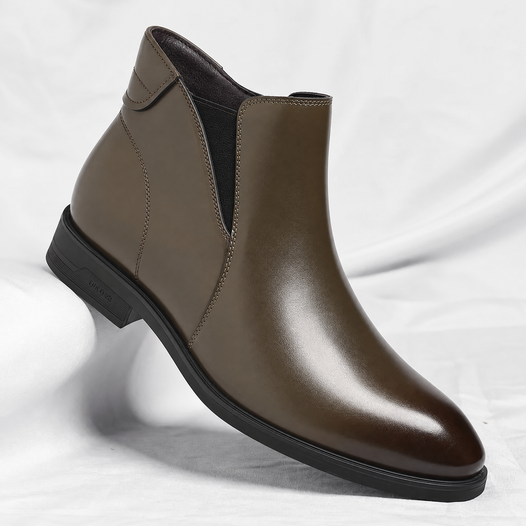 Luca - Men's Leather Chelsea Boots with Stretch Gussets