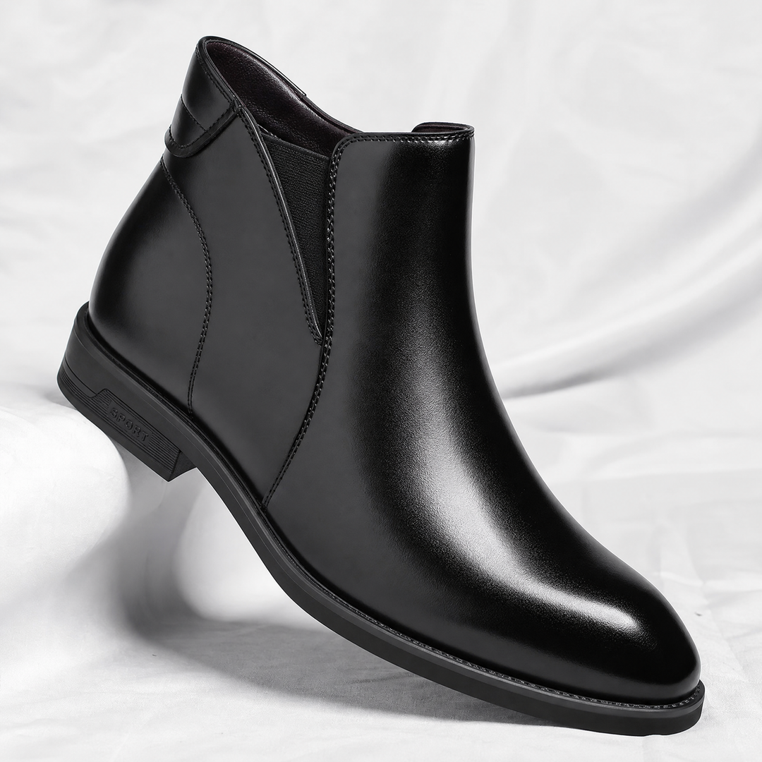 Luca - Men's Leather Chelsea Boots with Stretch Gussets