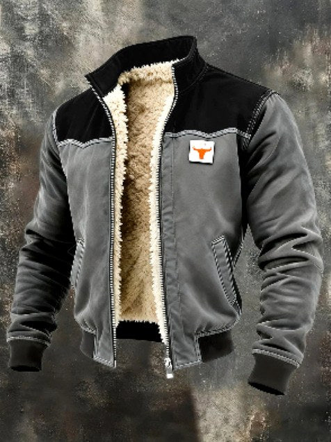 Lucas - Men's Textured Quilted Sherpa Fleece Jacket 10