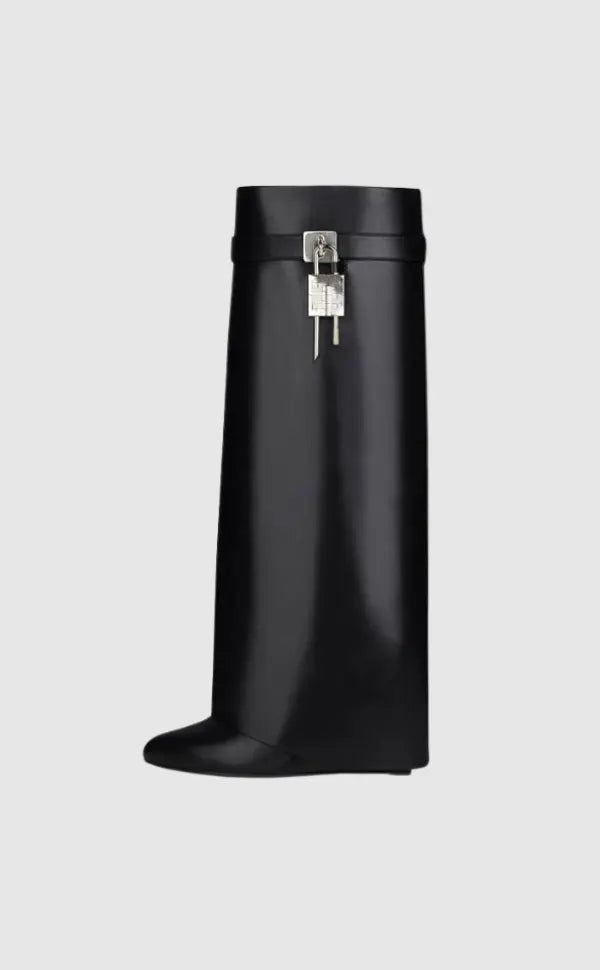 Lucienne - Women's Tall Boots with Decorative Lock Detail