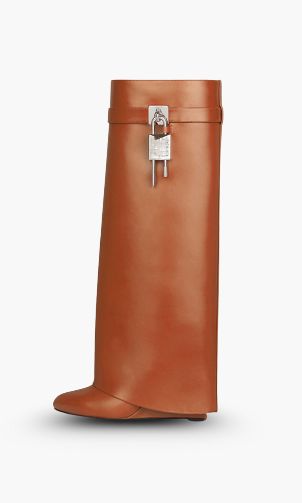 Lucienne - Women's Tall Boots with Decorative Lock Detail