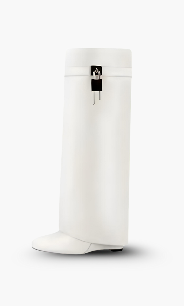 Lucienne - Women's Tall Boots with Decorative Lock Detail