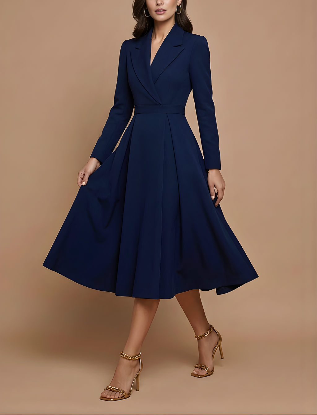 Luisa - Women’s Long Sleeve Flared Dress
