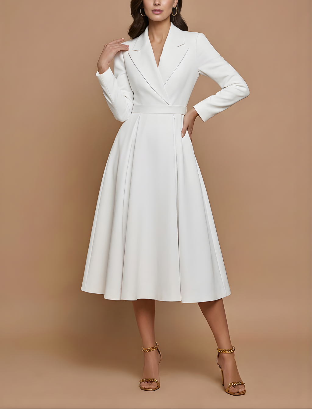 Luisa - Women’s Long Sleeve Flared Dress