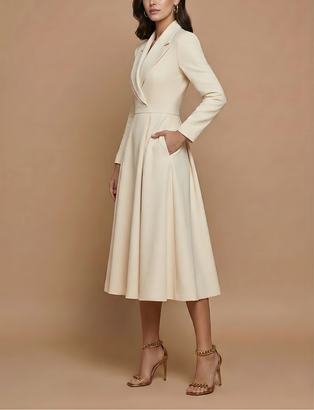 Luisa - Women’s Long Sleeve Flared Dress