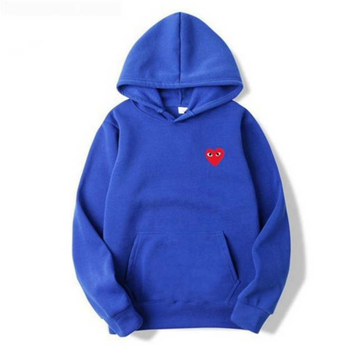 Lydia - Women's Embroidered Heart Hoodie with Drawstring and Kangaroo Pocket
