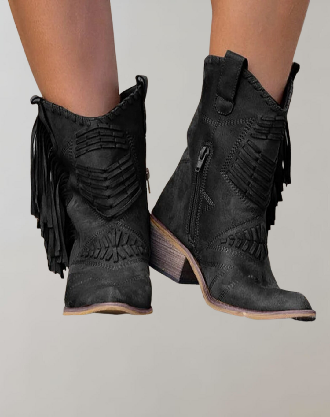 Lydia - Women's Fringe Ankle Boots