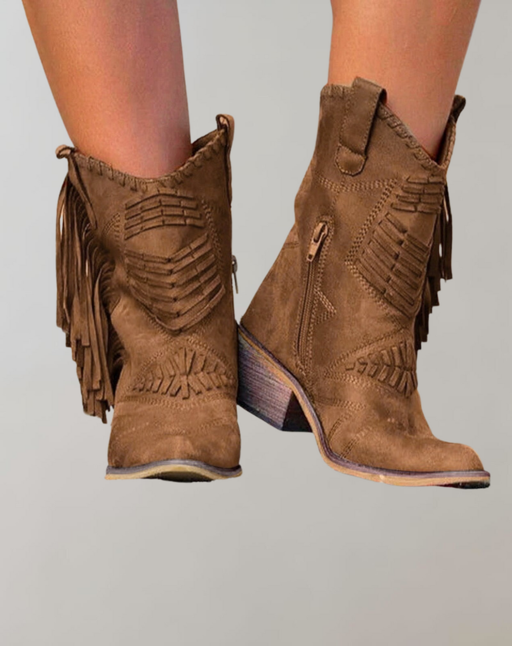 Lydia - Women's Fringe Ankle Boots