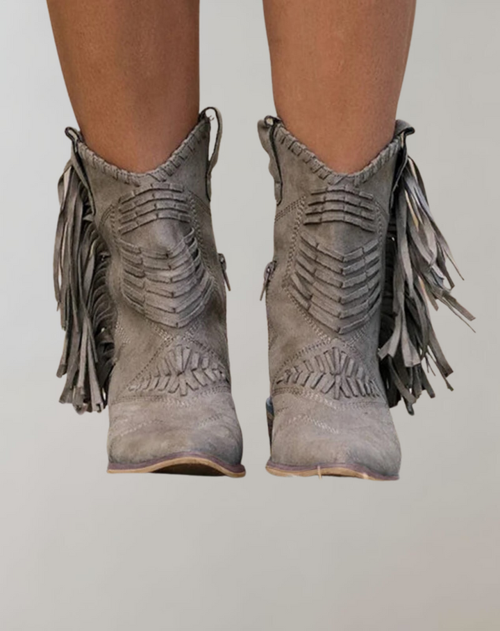 Lydia - Women's Fringe Ankle Boots