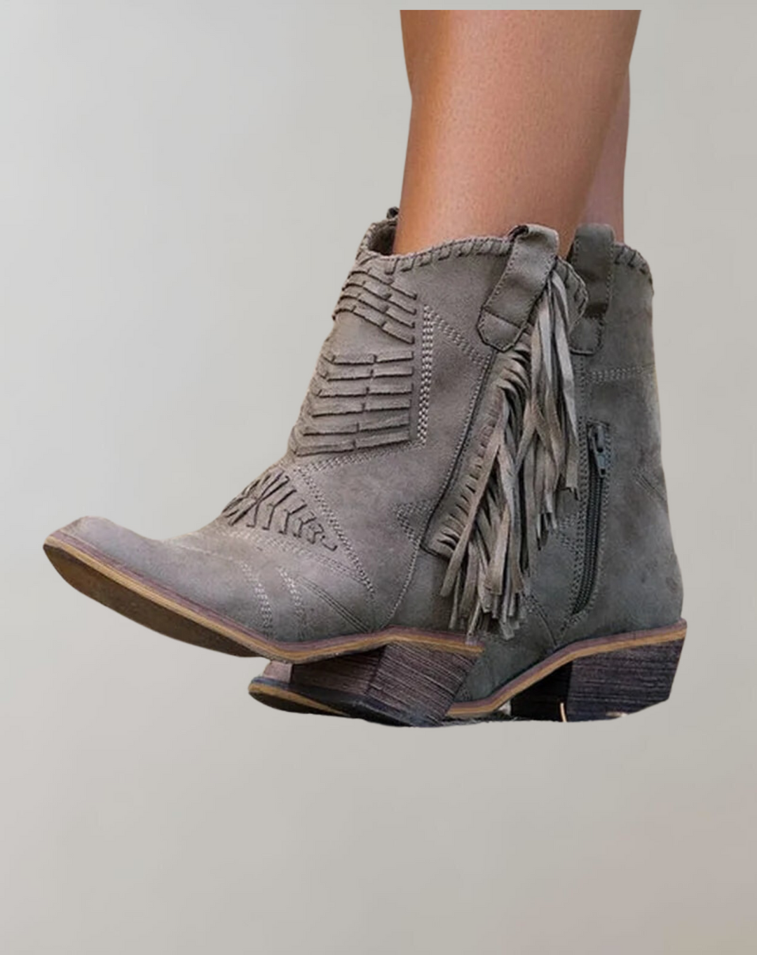 Lydia - Women's Fringe Ankle Boots