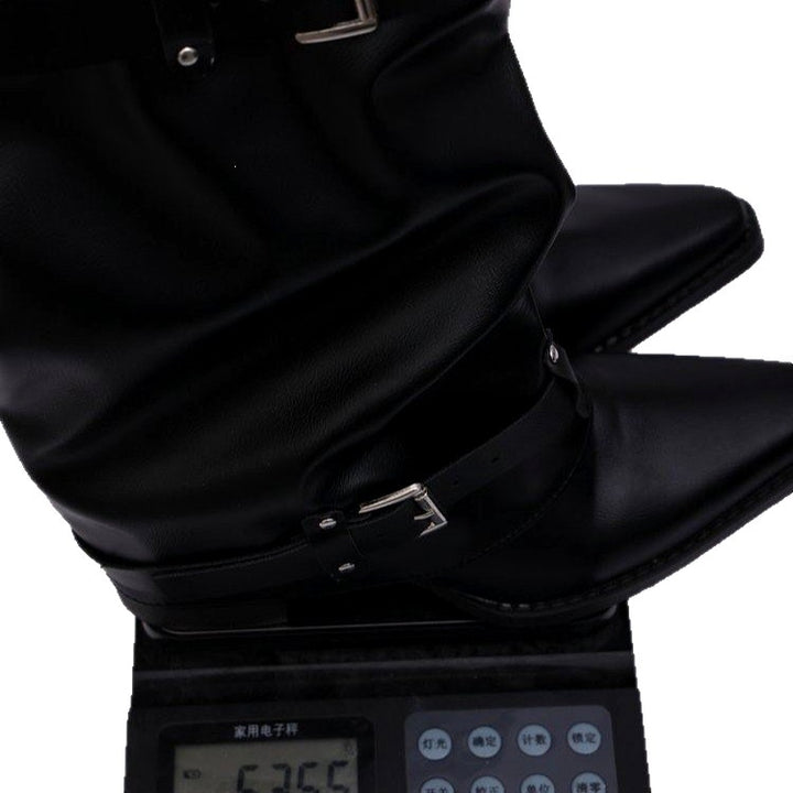 Madison - Women's Buckle Strap Mid-Calf Boots 7