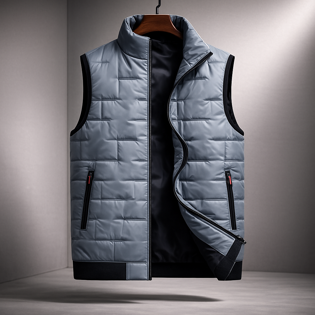 Marcus - Men's Quilted Puffer Vest with Stand Collar