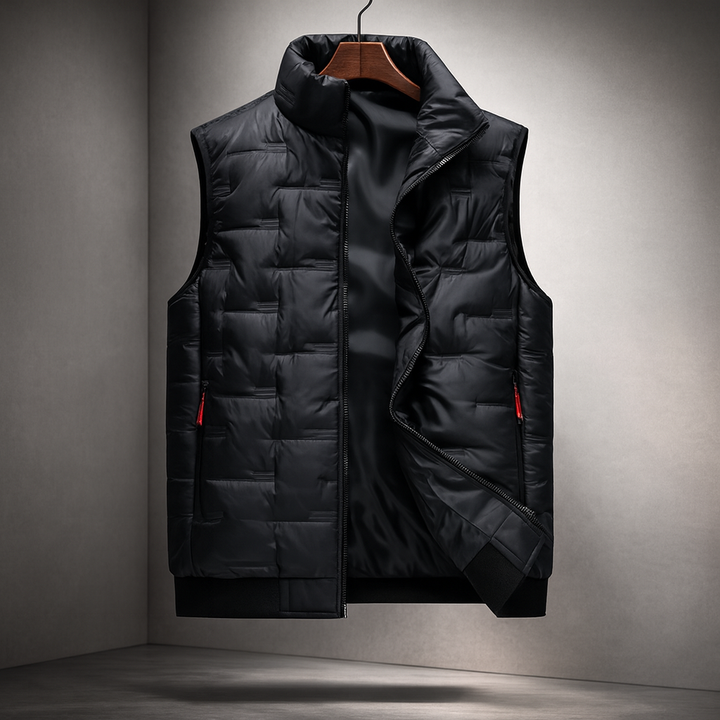 Marcus - Men's Quilted Puffer Vest with Stand Collar