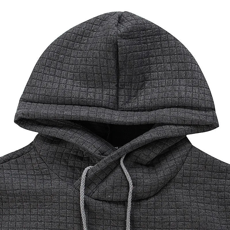 Marcus - Men's Waffle-Knit Drawstring Hoodie