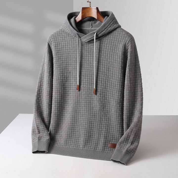 Marcus - Men's Waffle-Knit Drawstring Hoodie