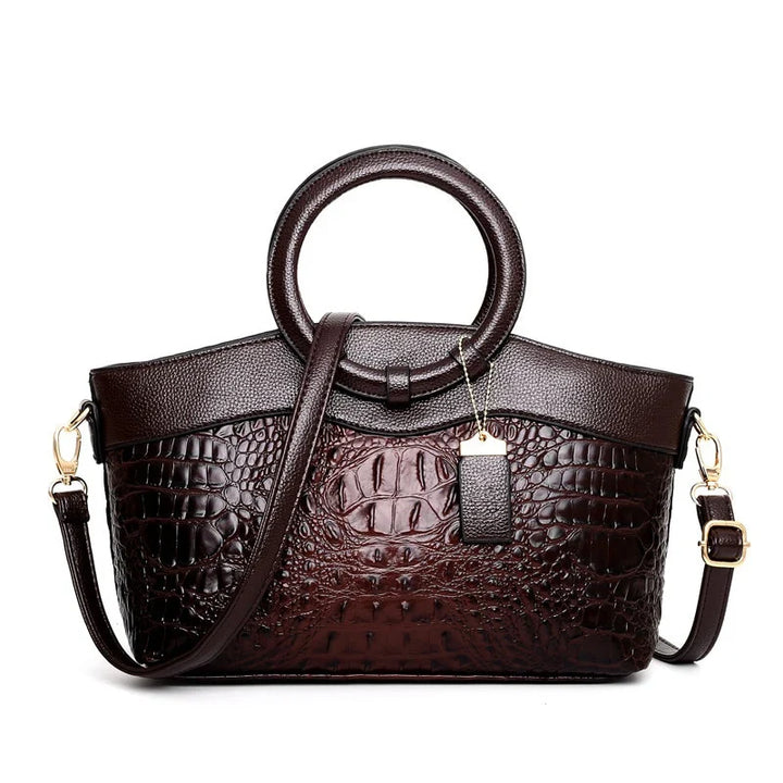 Margie – Women's Crocodile-Embossed Leather Handbag