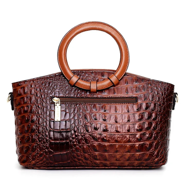 Margie – Women's Crocodile-Embossed Leather Handbag