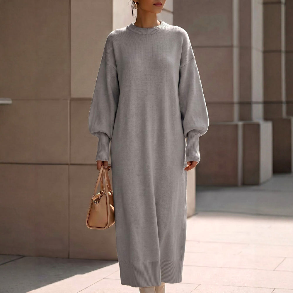 Margot - Women's Oversized Long Sleeve Knit Fall Dress 2