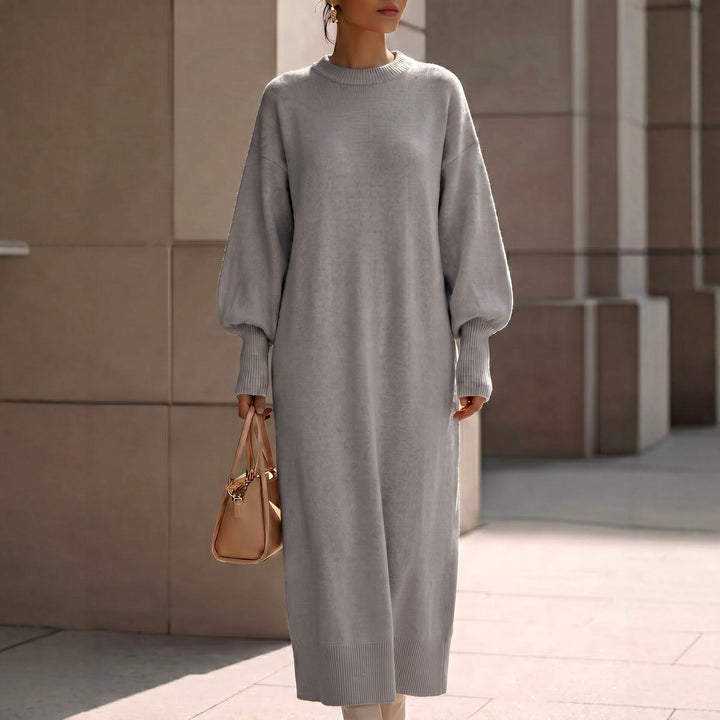 Margot - Women's Oversized Long Sleeve Knit Fall Dress 2