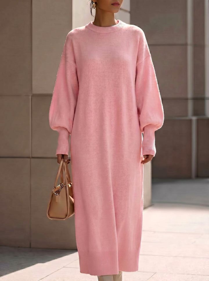 Margot - Women's Oversized Long Sleeve Knit Fall Dress 5