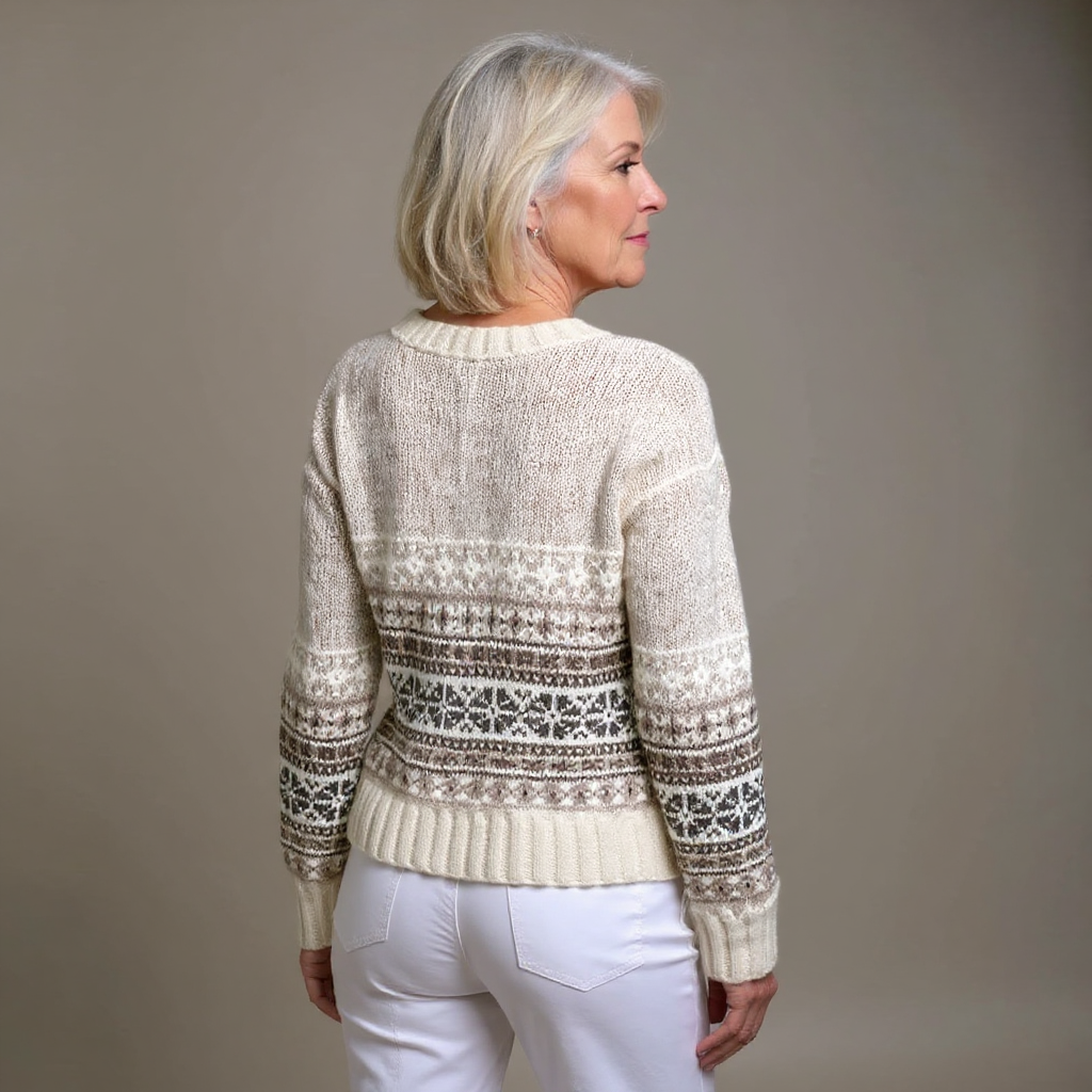 Marguerite - Women's Vintage Icelandic Patterned Cardigan