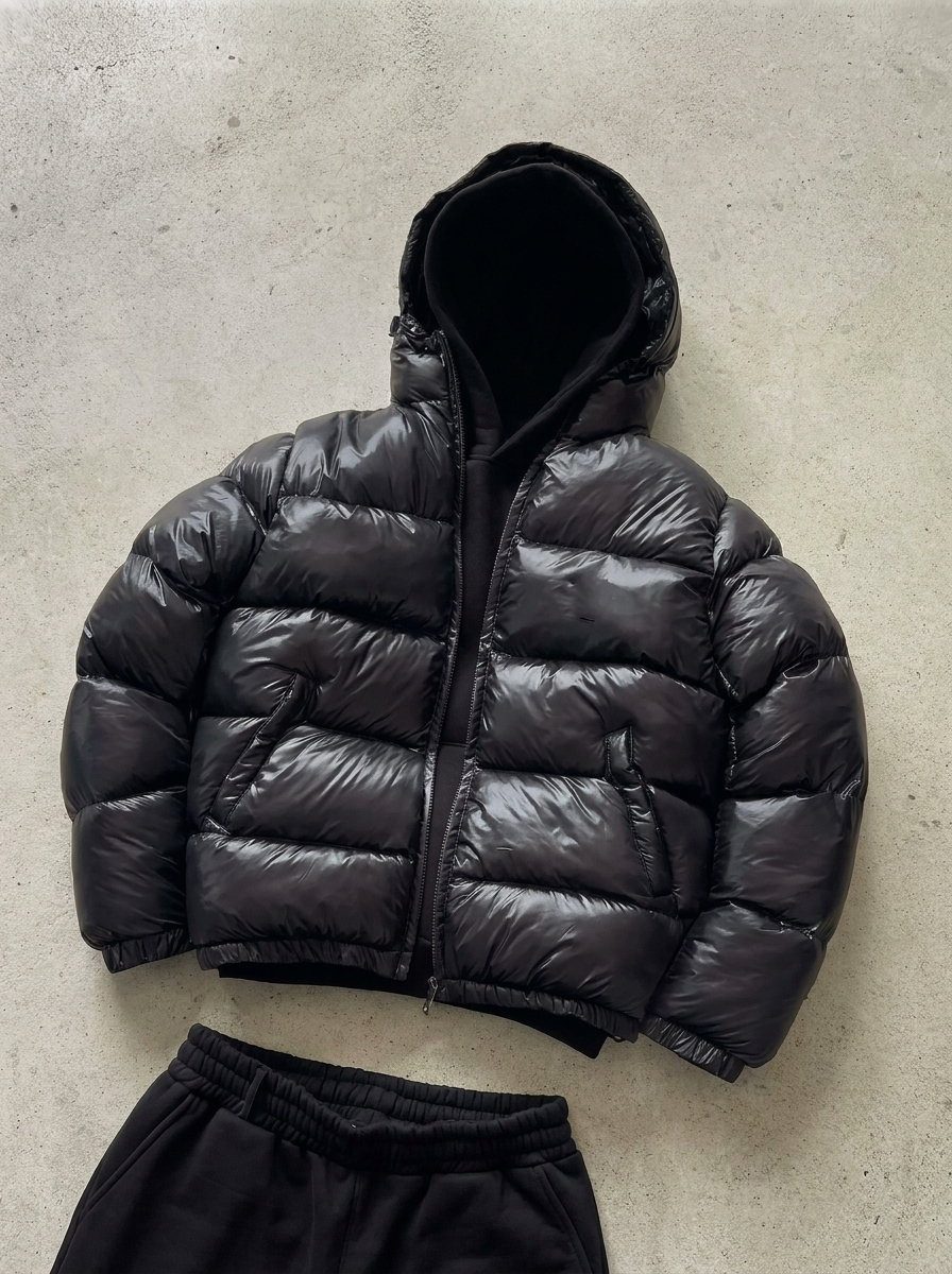 Mario - Men's Quilted Down Puffer Jacket with Hood