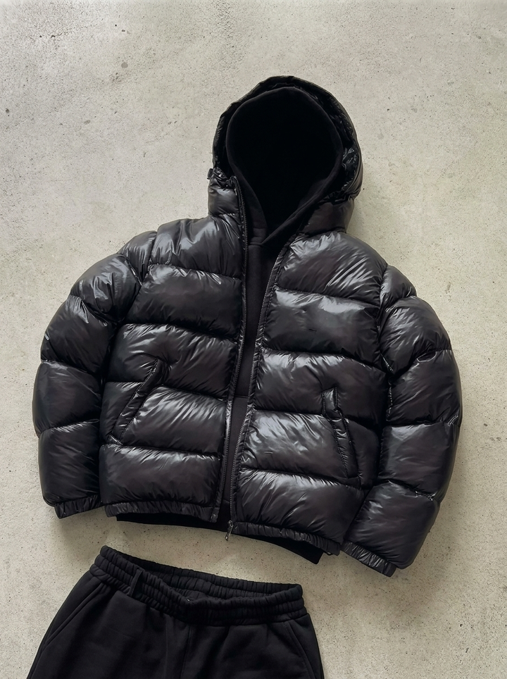 Mario - Men's Quilted Down Puffer Jacket with Hood