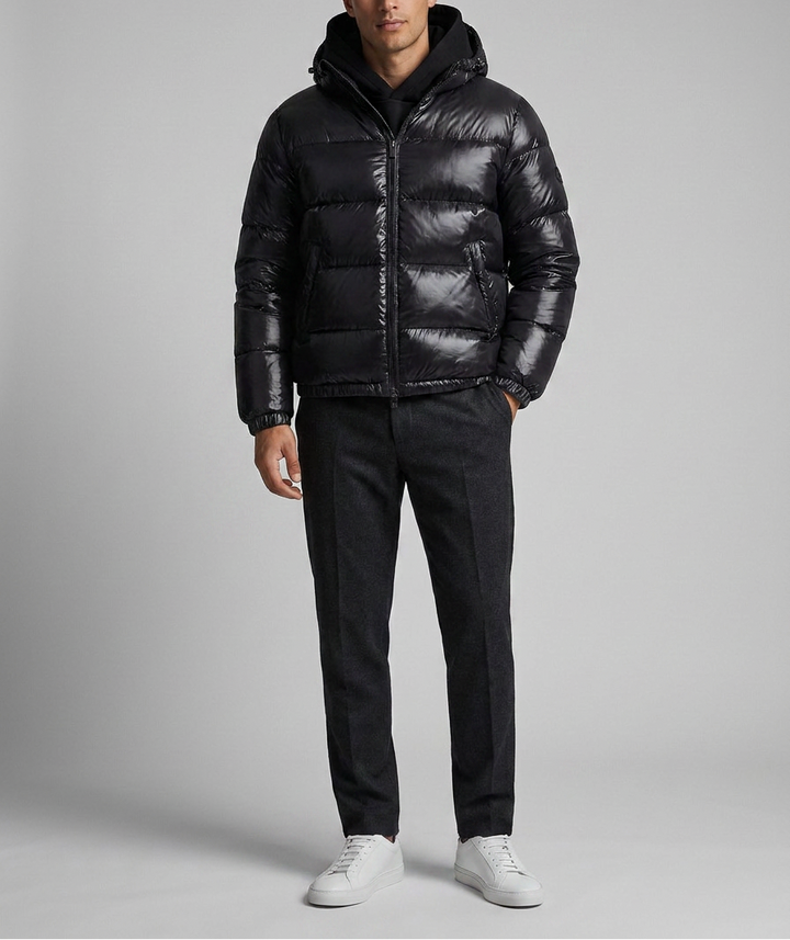 Mario - Men's Quilted Down Puffer Jacket with Hood