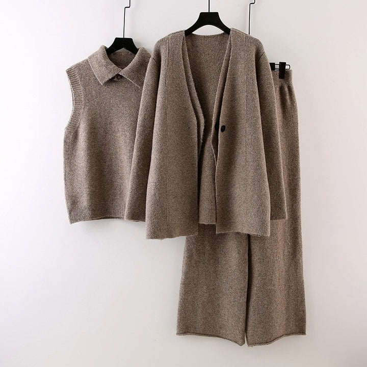 Maude - Women's 3-Piece Knit Cardigan & Pants Fall Set 2
