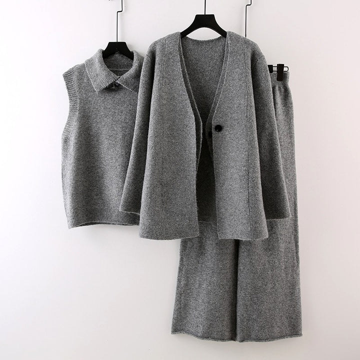 Maude - Women's 3-Piece Knit Cardigan & Pants Fall Set 3