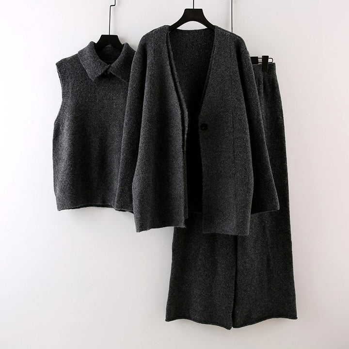 Maude - Women's 3-Piece Knit Cardigan & Pants Fall Set 4