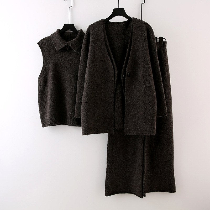Maude - Women's 3-Piece Knit Cardigan & Pants Fall Set 5