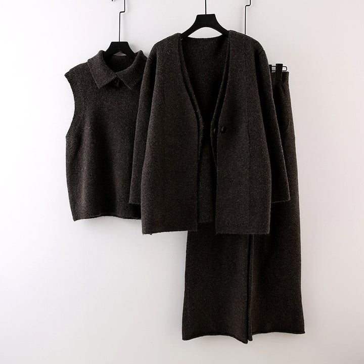 Maude - Women's 3-Piece Knit Cardigan & Pants Fall Set 5