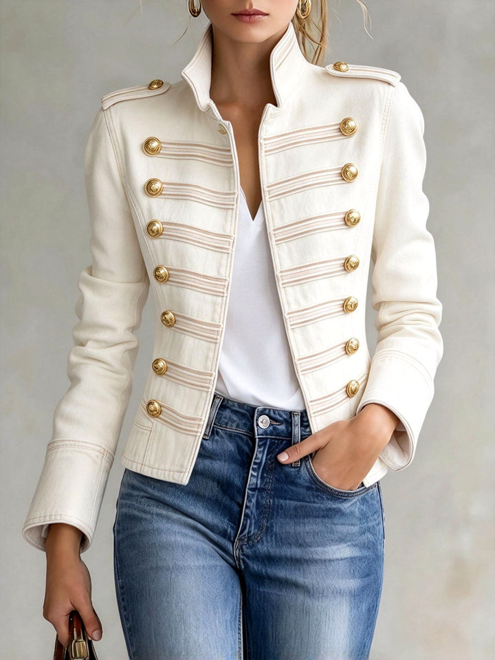 Mavis – Women’s Stand Collar Button Front Jacket 4