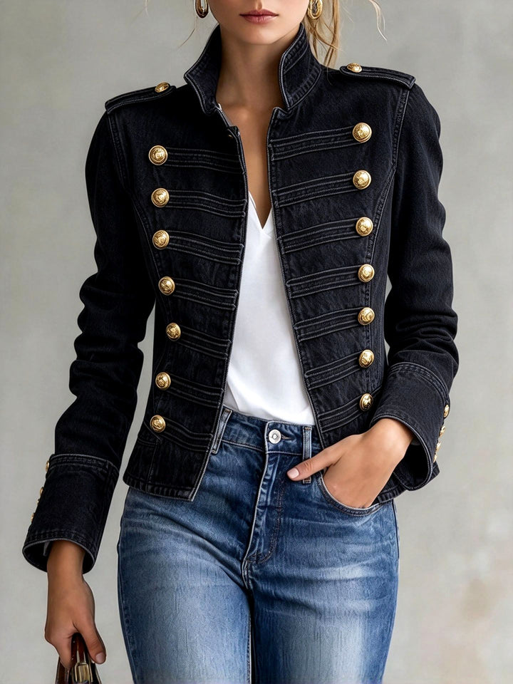 Mavis – Women’s Stand Collar Button Front Jacket 5