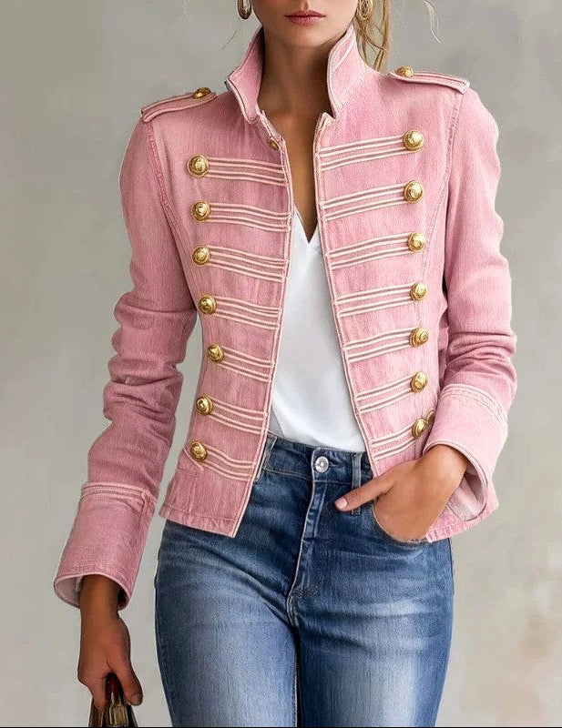 Mavis – Women’s Stand Collar Button Front Jacket 6