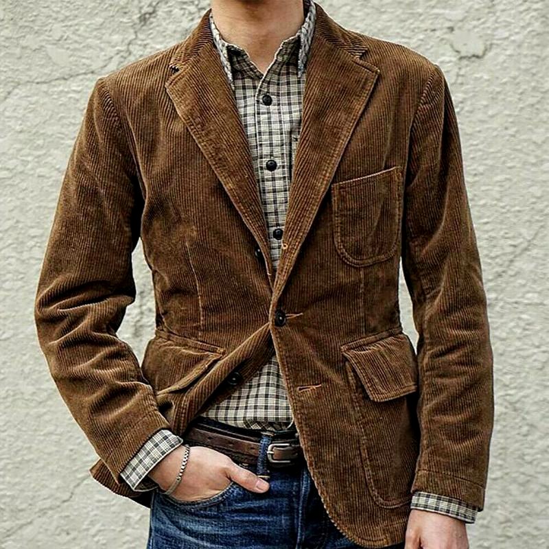 Michael - Men's Corduroy Patch Pocket Blazer 3