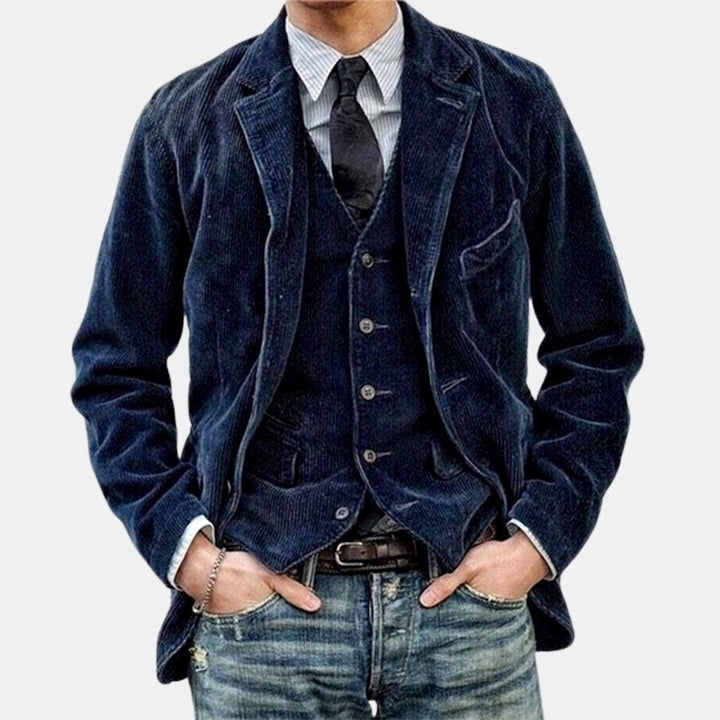 Michael - Men's Corduroy Patch Pocket Blazer 4