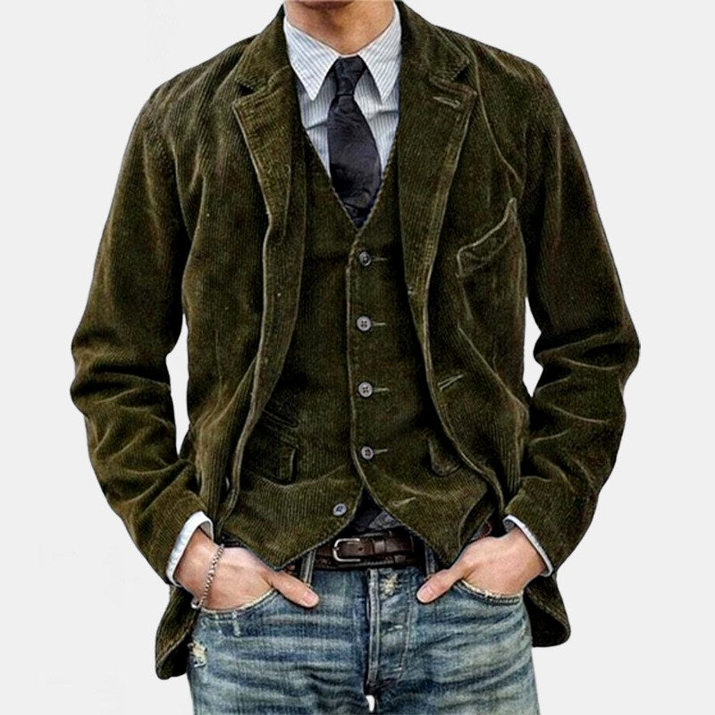 Michael - Men's Corduroy Patch Pocket Blazer 5