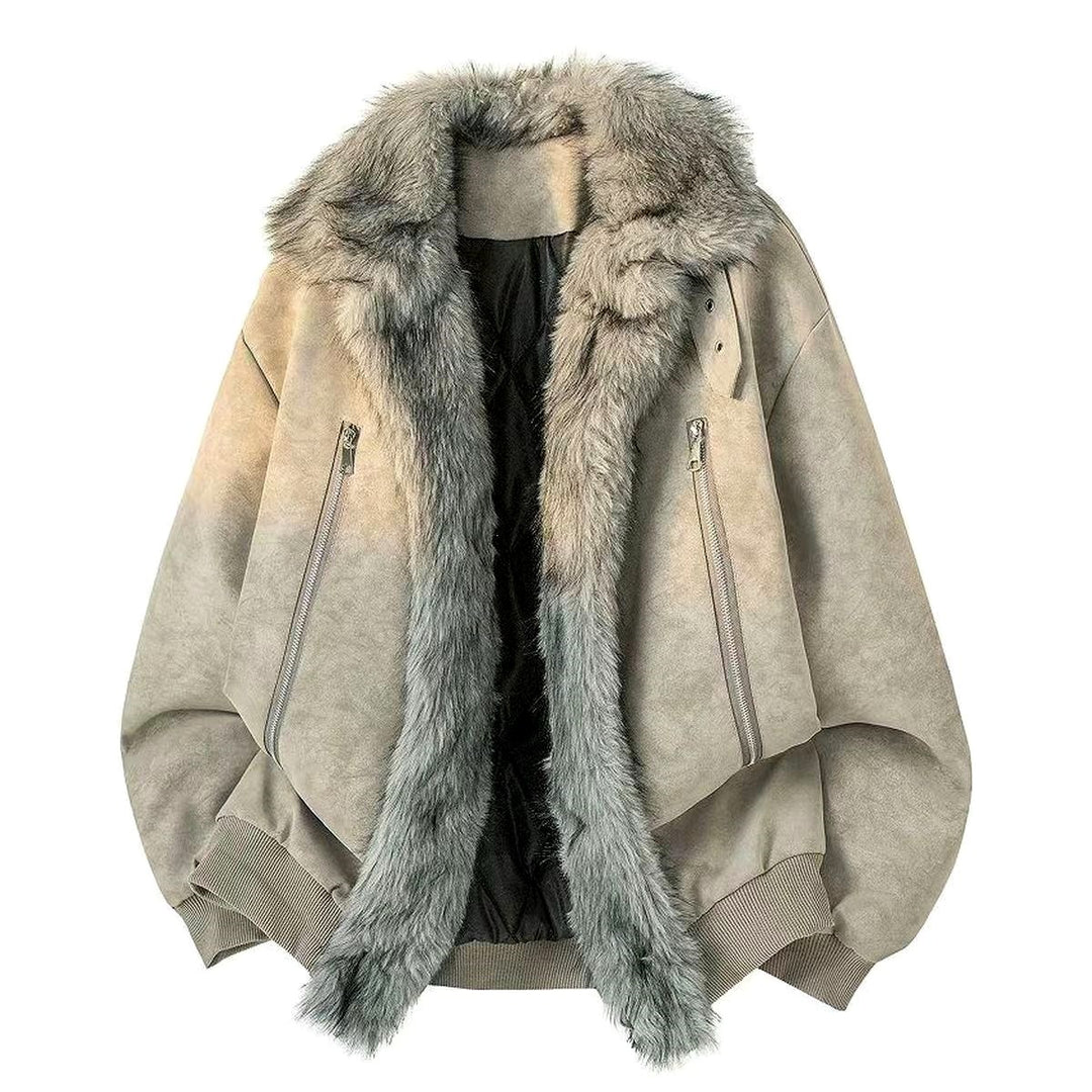 Mike - Men's Faux Fur Collar Aviator Jacket 2