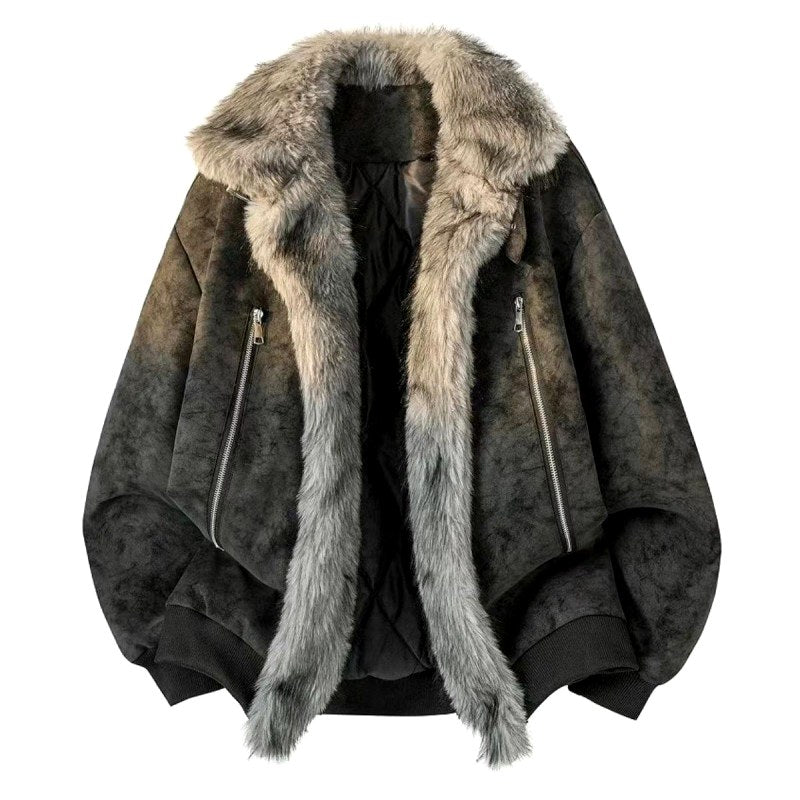 Mike - Men's Faux Fur Collar Aviator Jacket 3