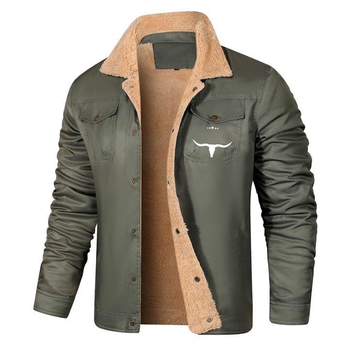 Mike - Men's Sherpa Collar Western Snap Jacket 3