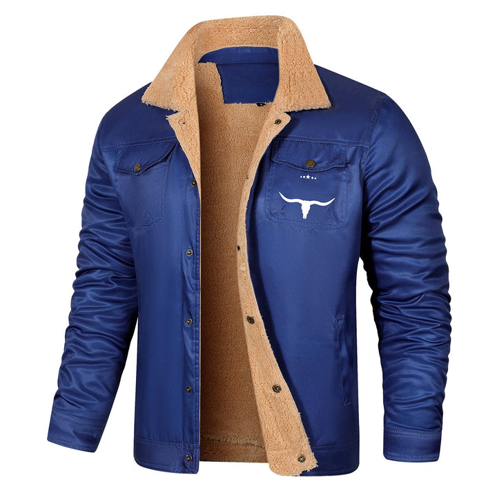 Mike - Men's Sherpa Collar Western Snap Jacket 4