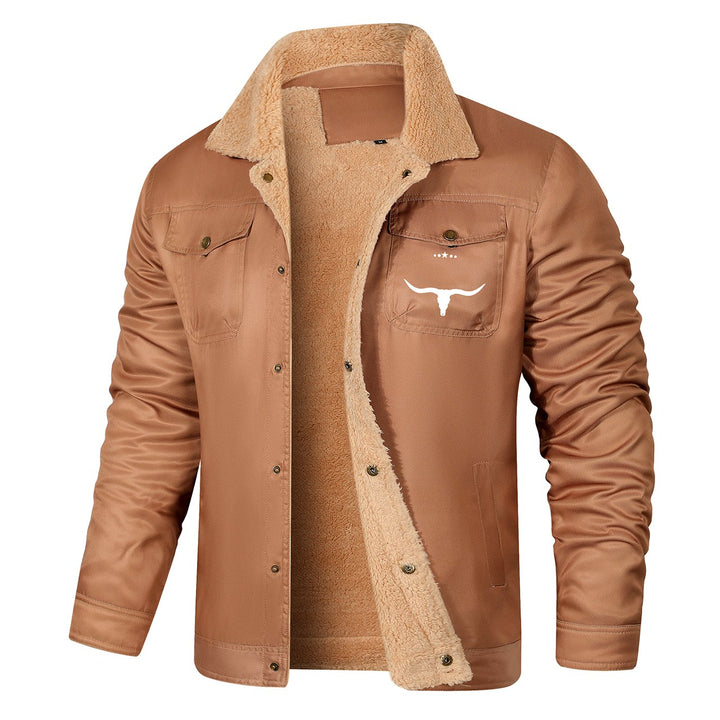 Mike - Men's Sherpa Collar Western Snap Jacket 5