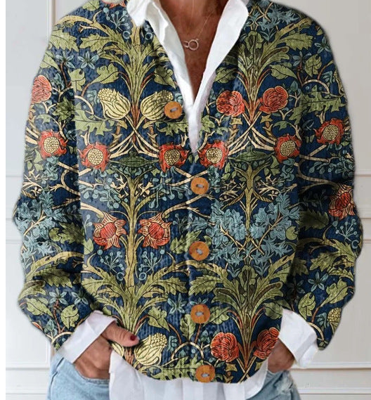 Natasha - Women's Floral Knit Cardigan