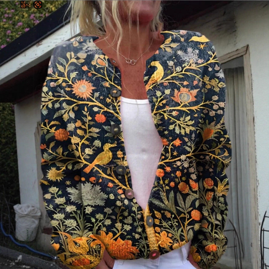 Natasha - Women's Floral Knit Cardigan