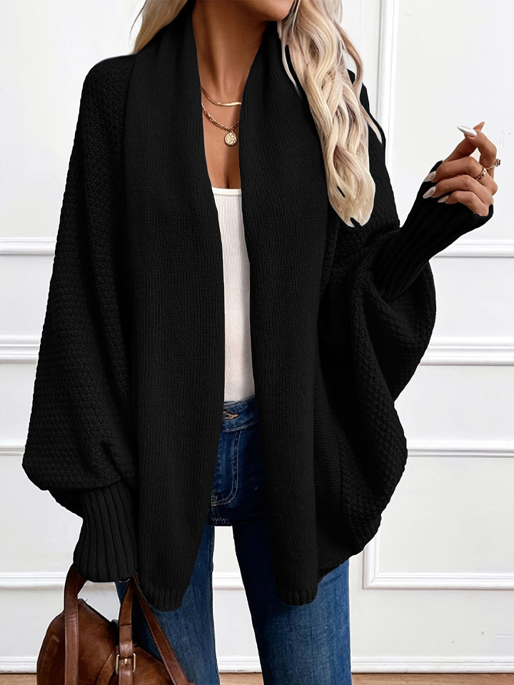 Nellie - Women's Puffed-Sleeve Open Cardigan