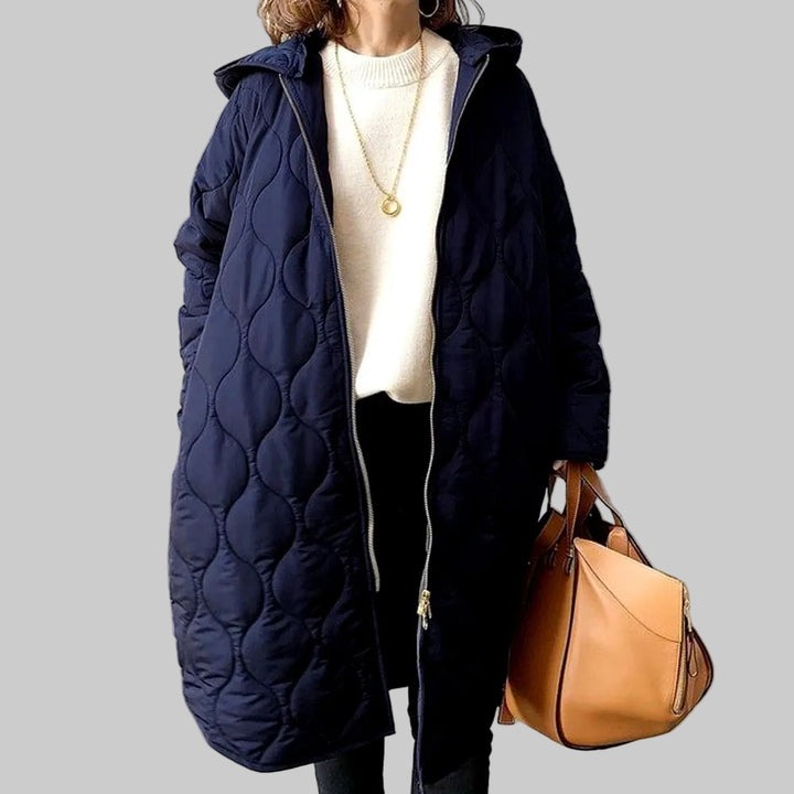 Nicole - Women's Hooded Long Quilted Coat 4