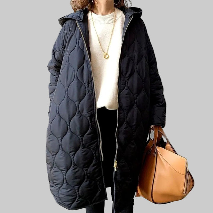 Nicole - Women's Hooded Long Quilted Coat 5